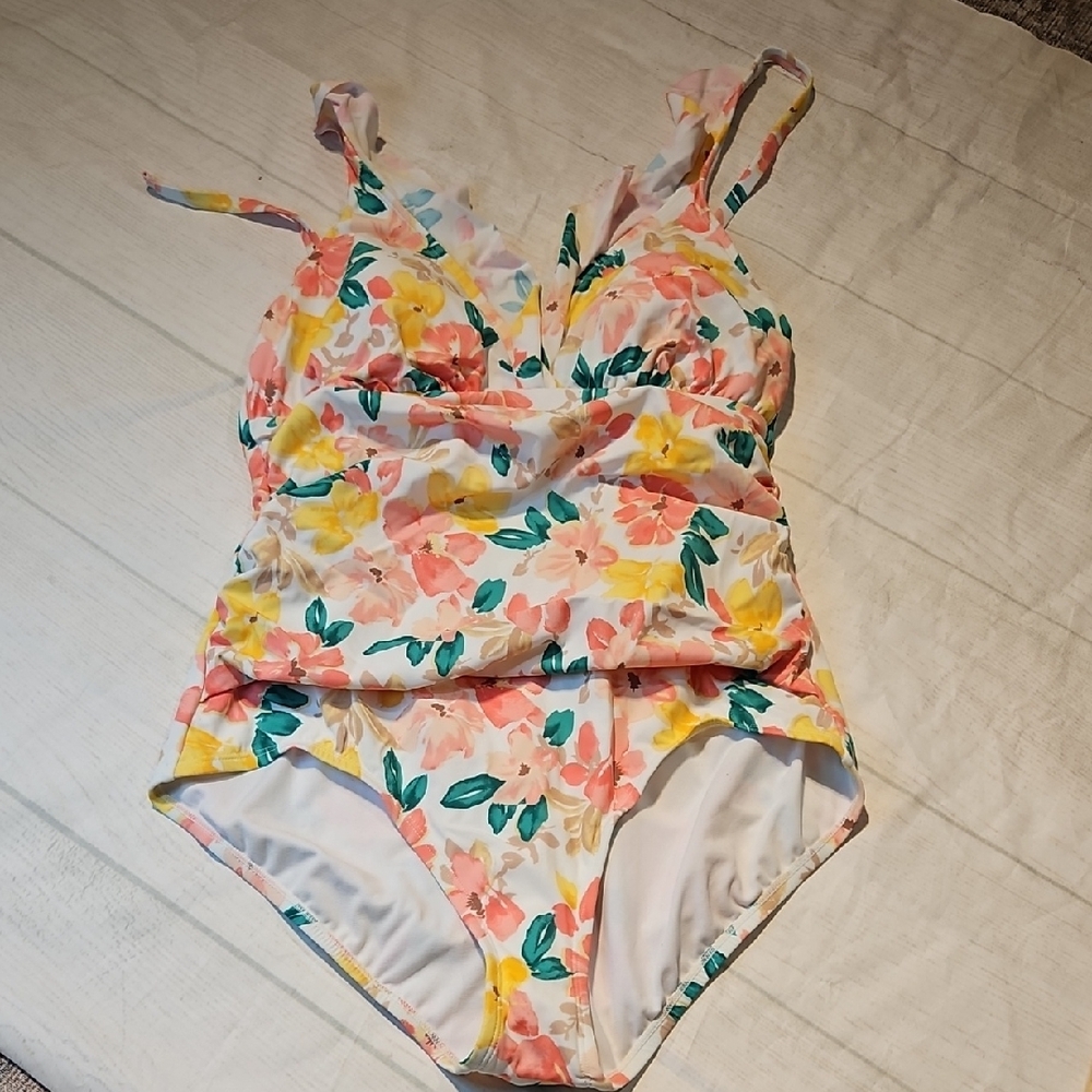 NWT-Floral One-Piece Swimsuit